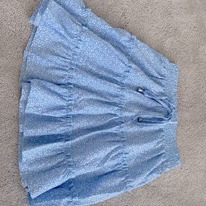 sky blue summer skirt
